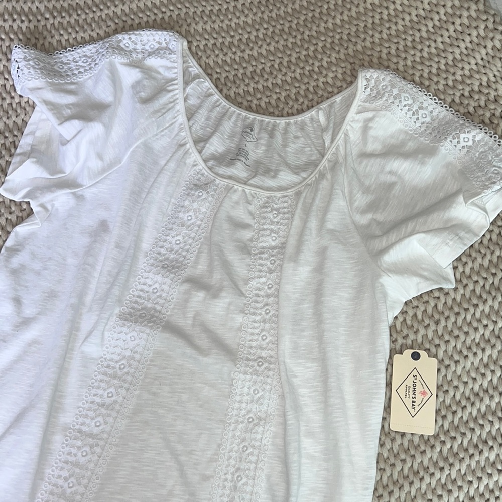 JcPenny St. John's Bay Womens Crew Neck Short Sleeve T-Shirt